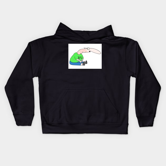 Shrimp (Smiling Friends) Kids Hoodie by MunicipalArt